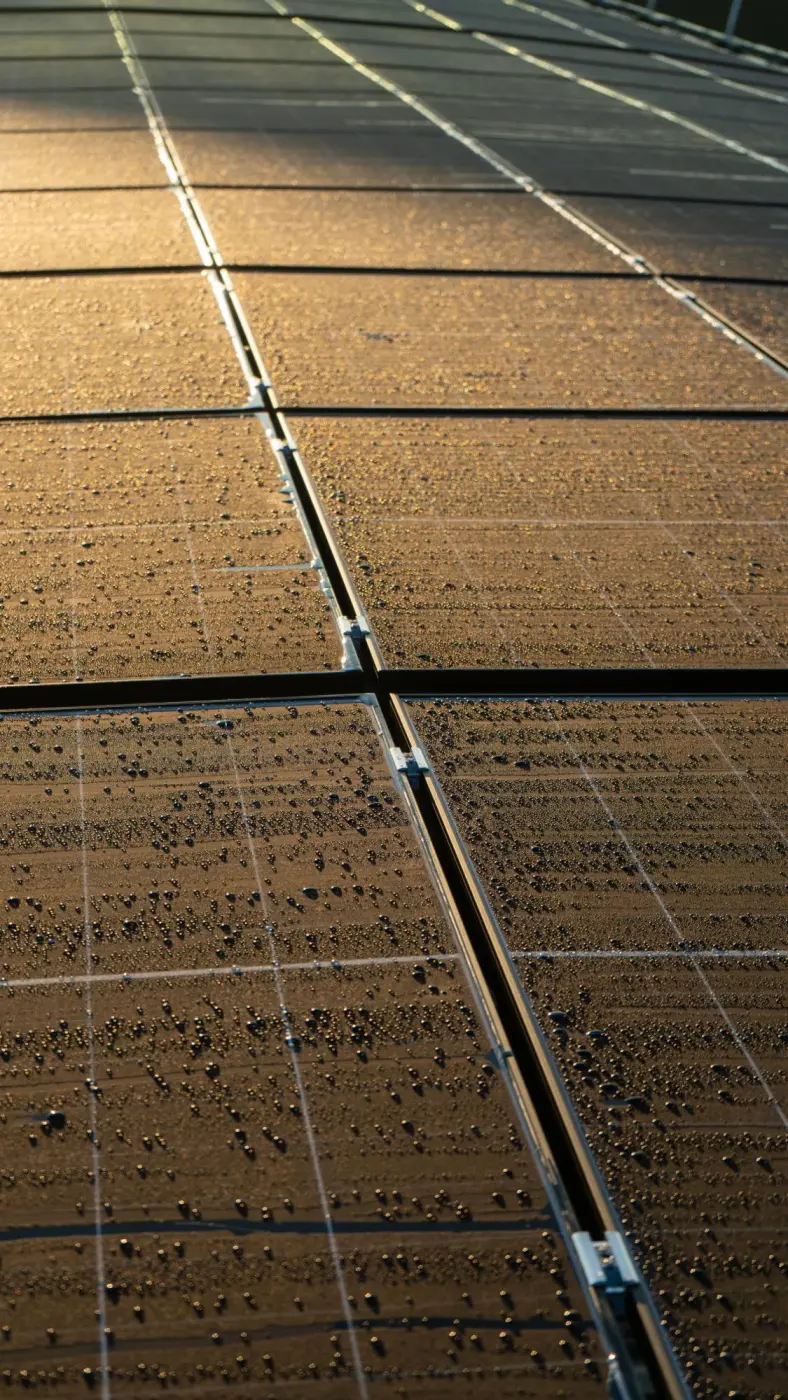 PV-Module einer Antec-Anlage im Gegenlicht